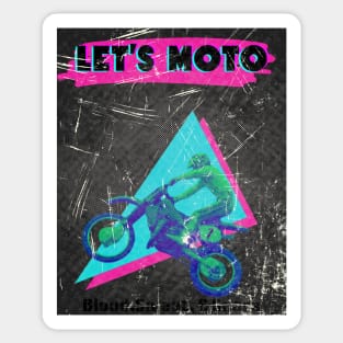 80's Motocross Shirt Let's Moto Sticker